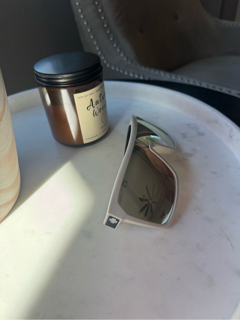 Like new spy sunglasses with happy lenses. Black and gray. - Picture 2 of 7